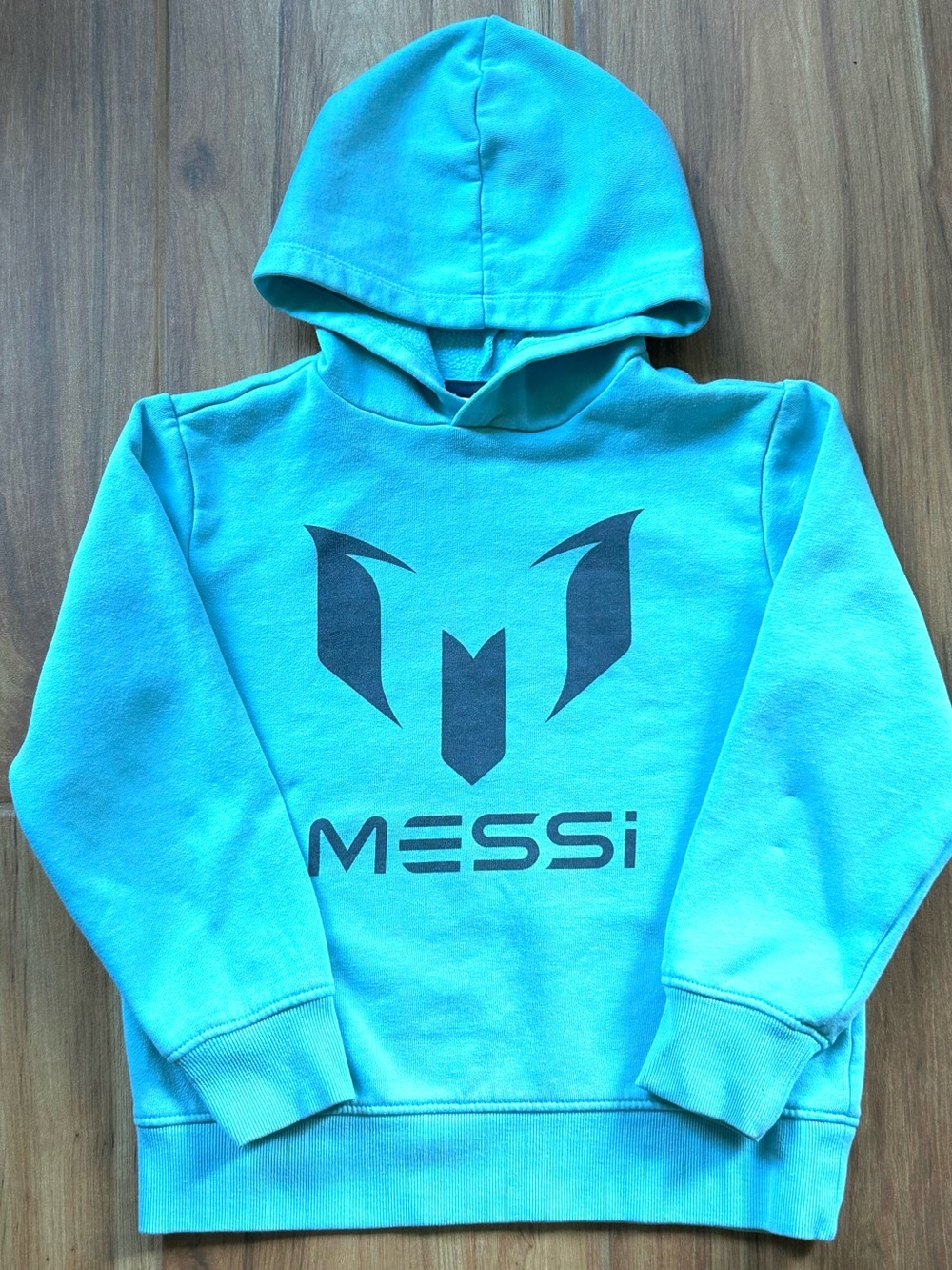 Youth Medium Messi Soccer Hoodie Blue Pullover Sweatshirt Boys